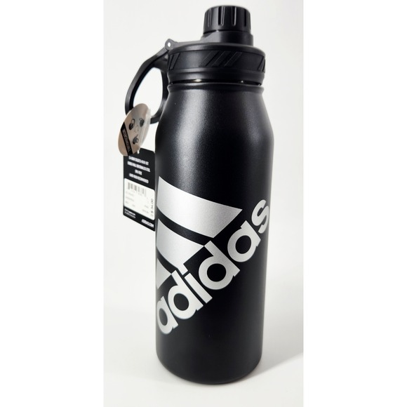adidas Other - Adidas Stainless Steel 1L Metal Water Bottle Black Silver New Tagged